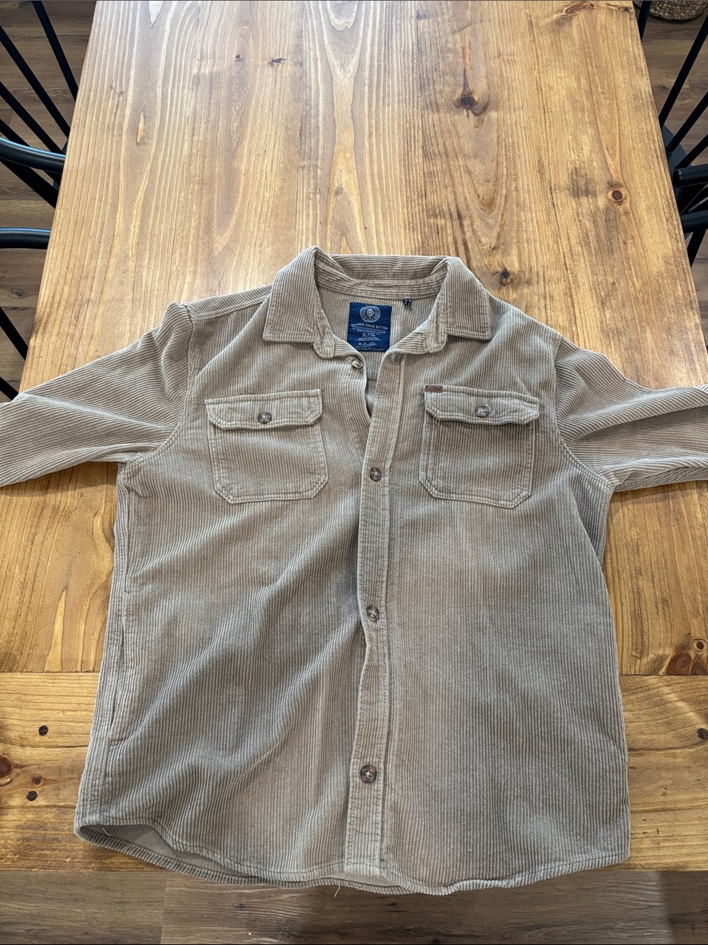 Corduroy Button-Up Shirt Jacket